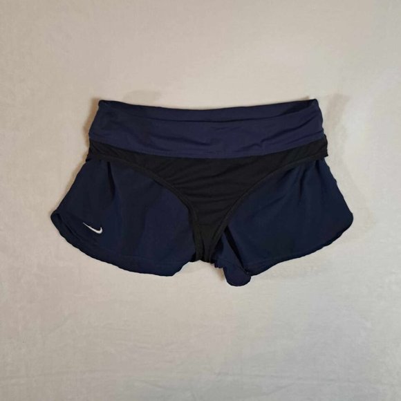 Nike Womens Navy Blue Dri-Fit Pull On Tennis Mini Short Sz L Stretch - Picture 12 of 12